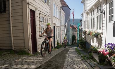 Se Bergen fra sykkelsetet