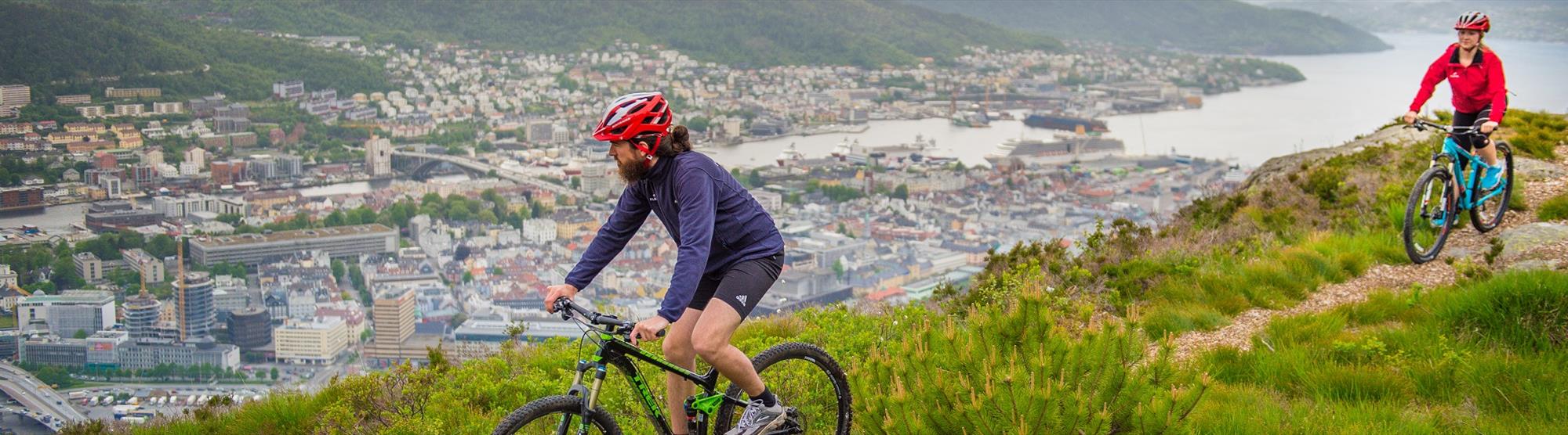 På sykkel i Bergen
