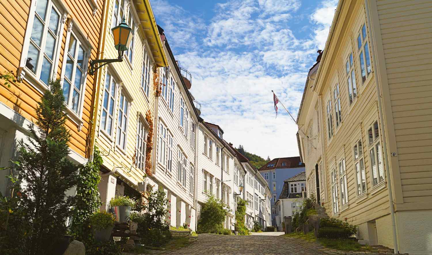 Bydeler og nabolag i Bergen sentrum - trehusbebyggelse i Sandviken