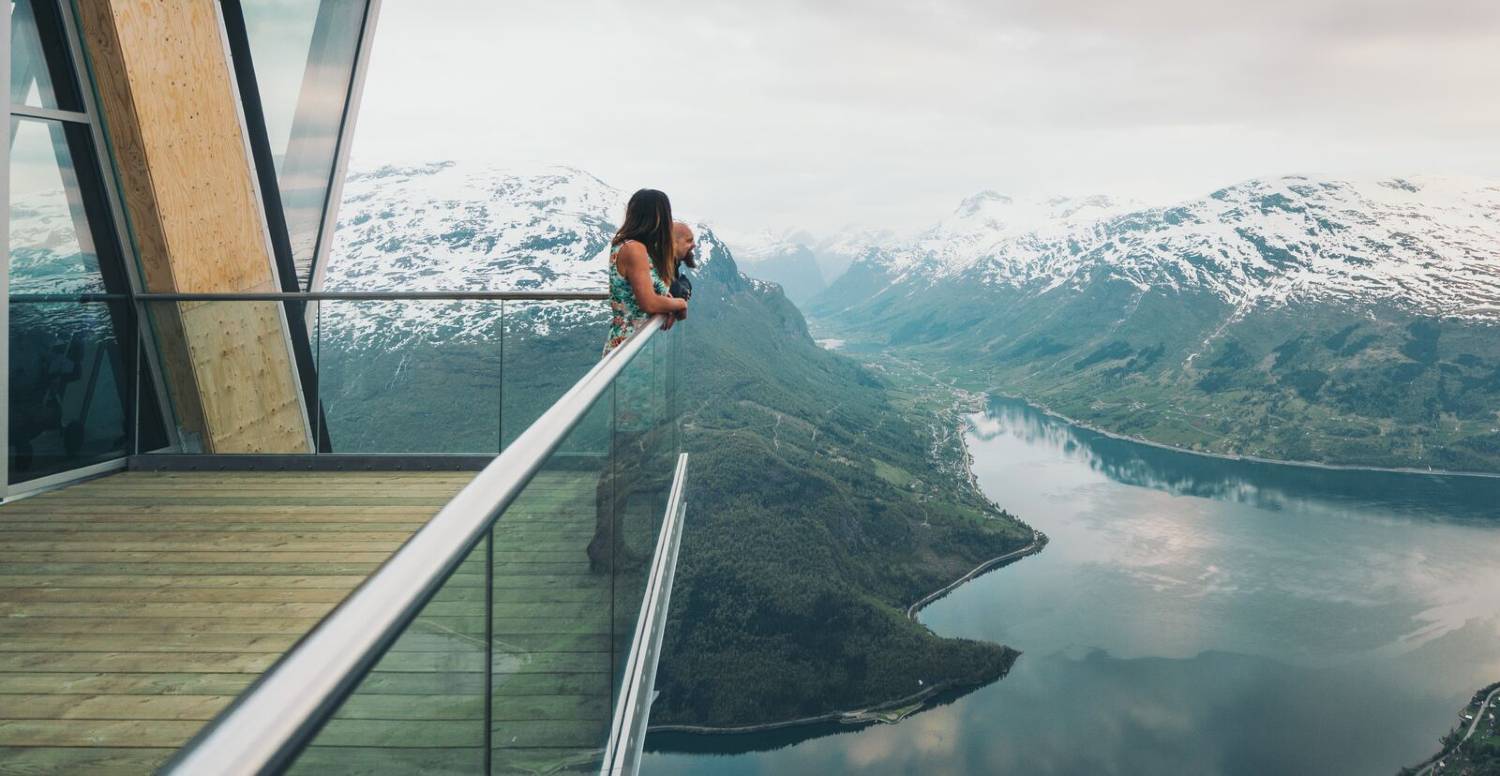 Bilferie i Norge - stopp ved Loen Skylift