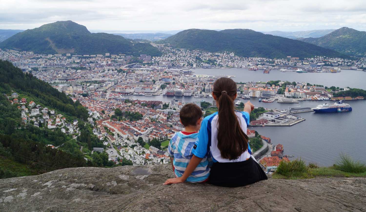 Utsikt fra toppen av Stoltzekleiven
