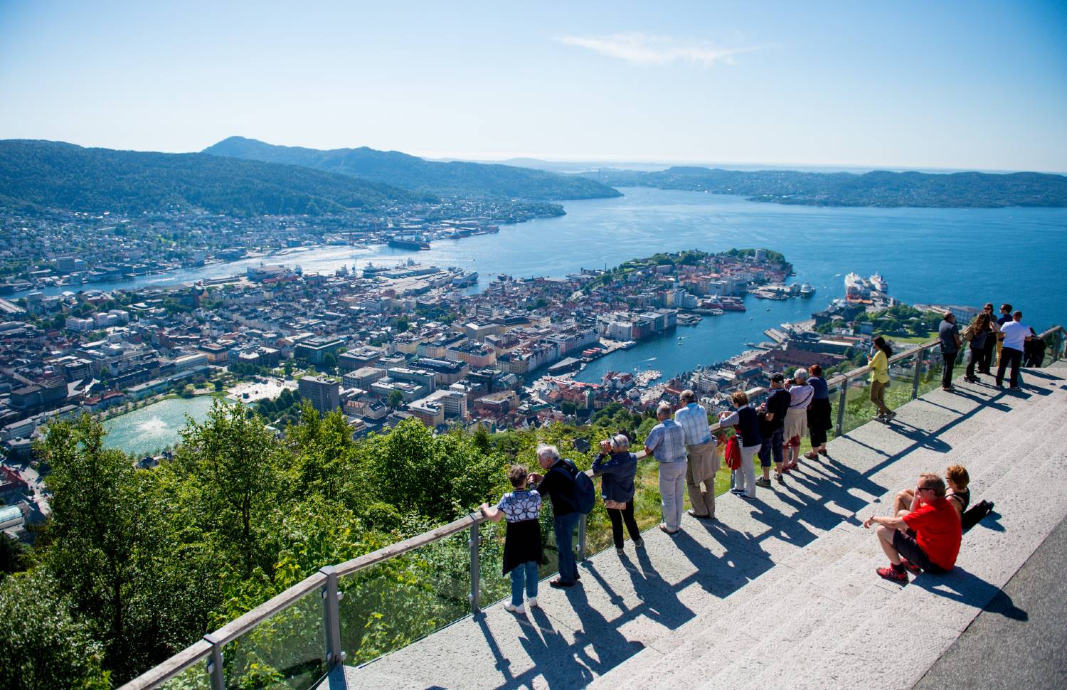 Utsikt over Bergen fra Fløyen
