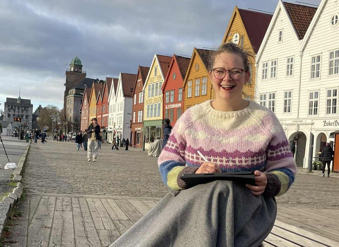 Nille Horgen illustratør på Bryggen