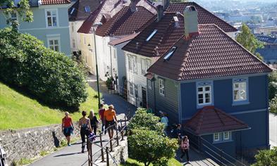 Walking down from Mount Fløyen