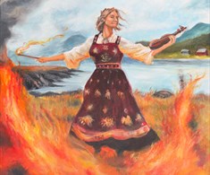 Brrrent lyng 25 - maleri av årets festivalkunstnar Viljar Vindenes Garmannslund