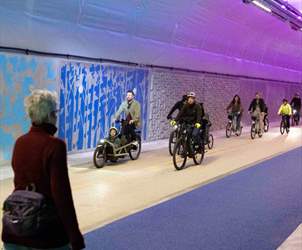 Gang og sykkeltunnel i Bergen
