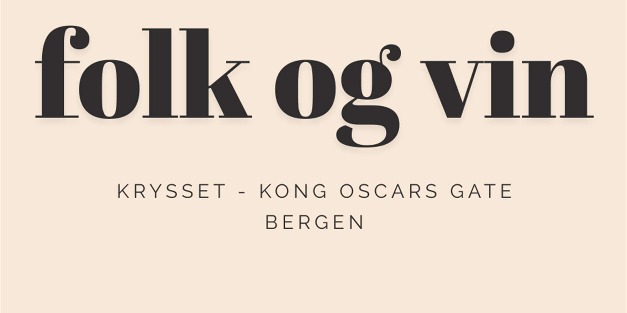 Folk og vin – Live i Krysset 13. mai