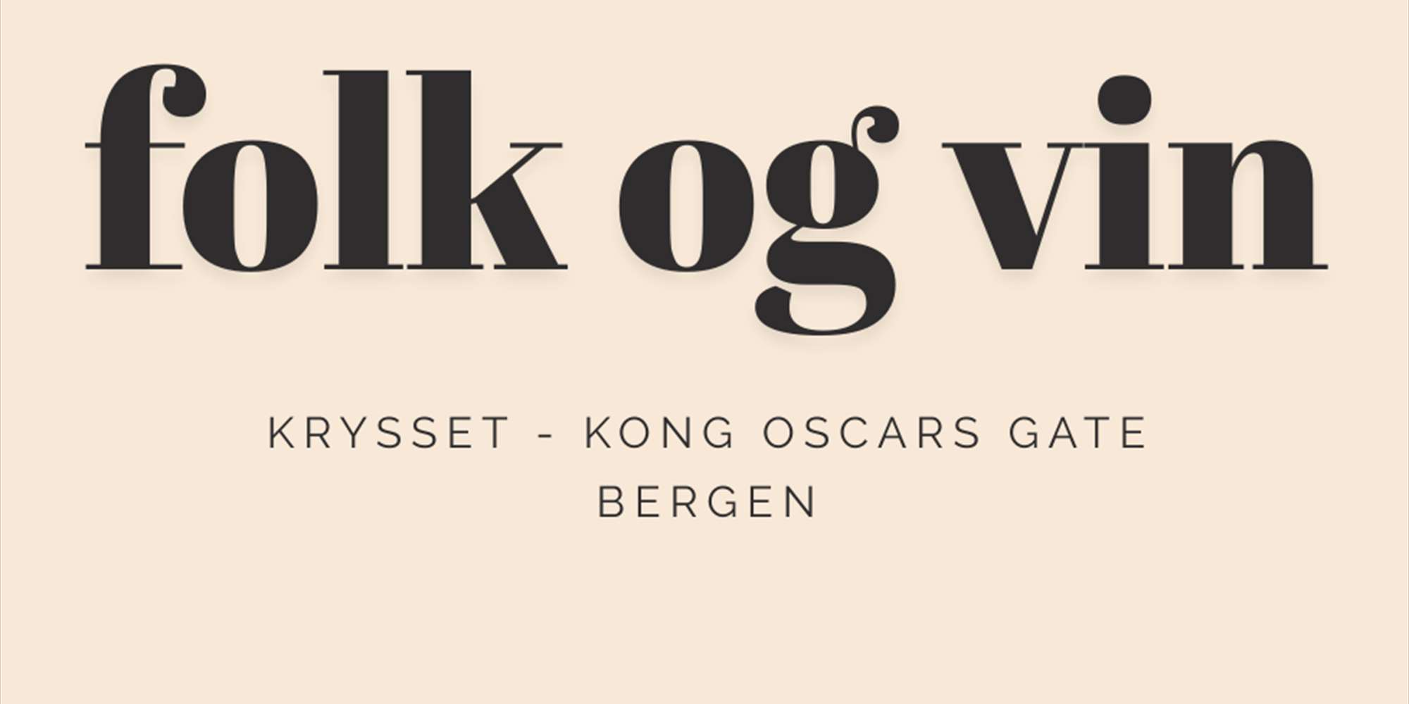 Folk og vin – Live i Krysset 15. april