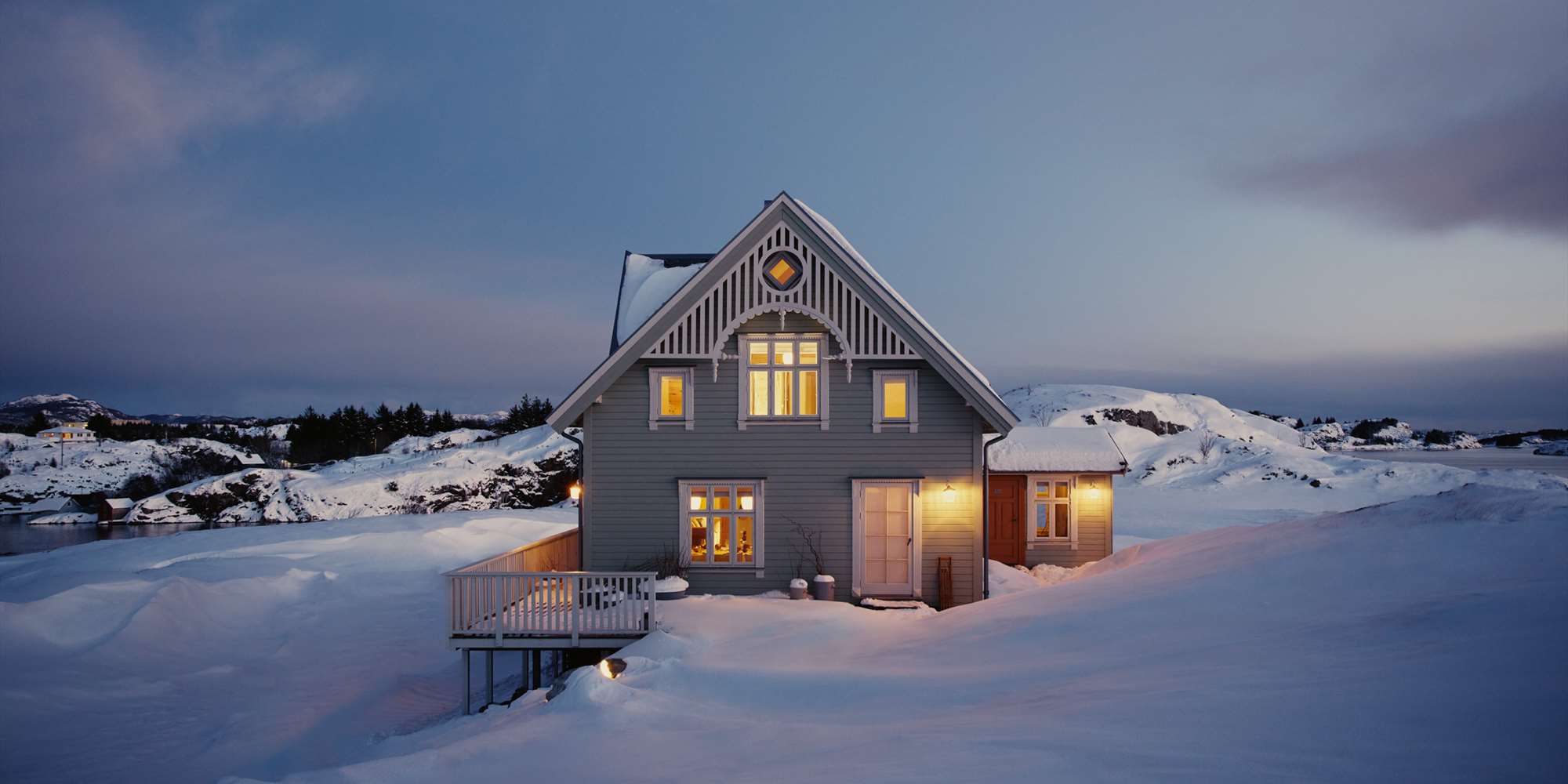 Main House in Snow