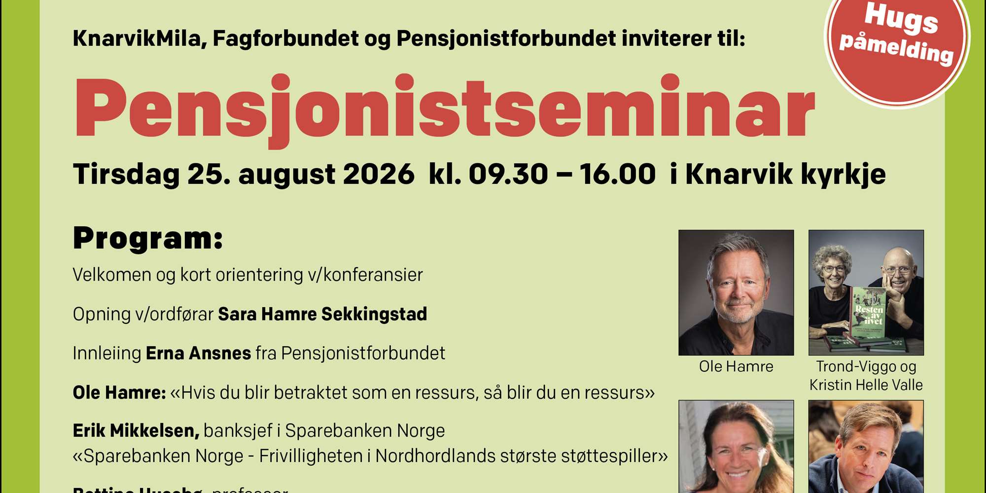 Pensjonistseminaret 2026