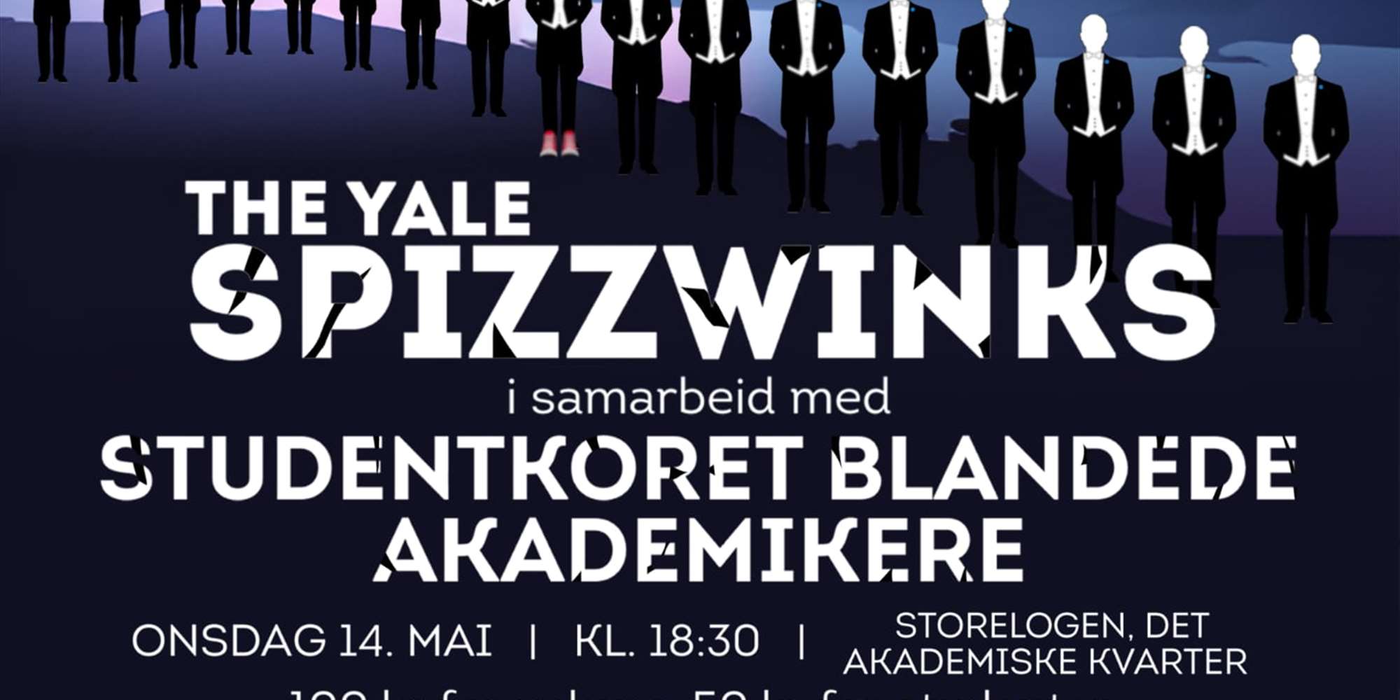 Konsert med The Yale Spizzwinks og Studentkoret Blandede Akademikere