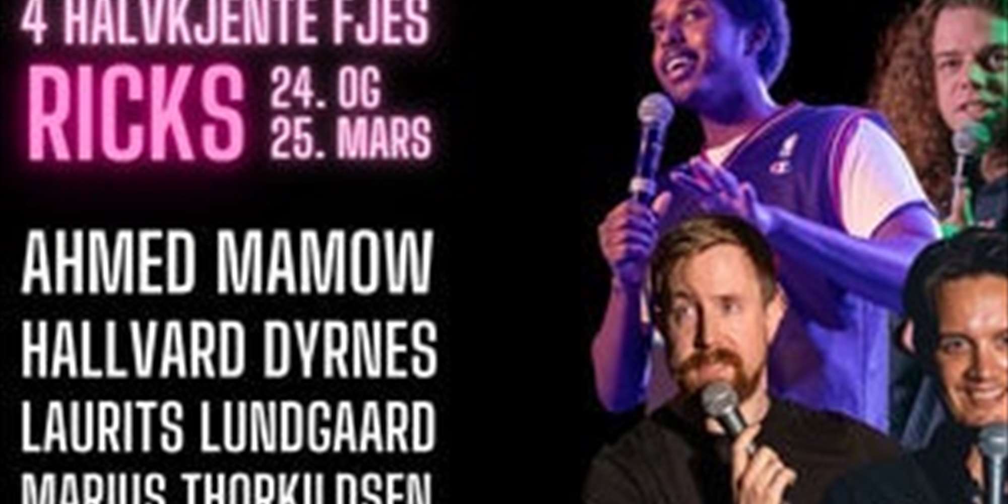 Standup med 4 Halvkjente fjes