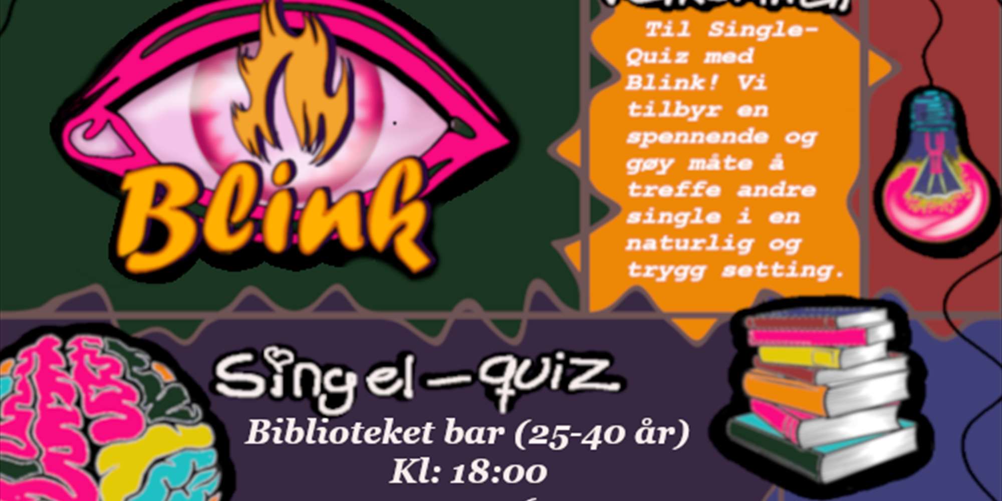 Blink Single-Quiz på Biblioteket Bar (25-40 år)