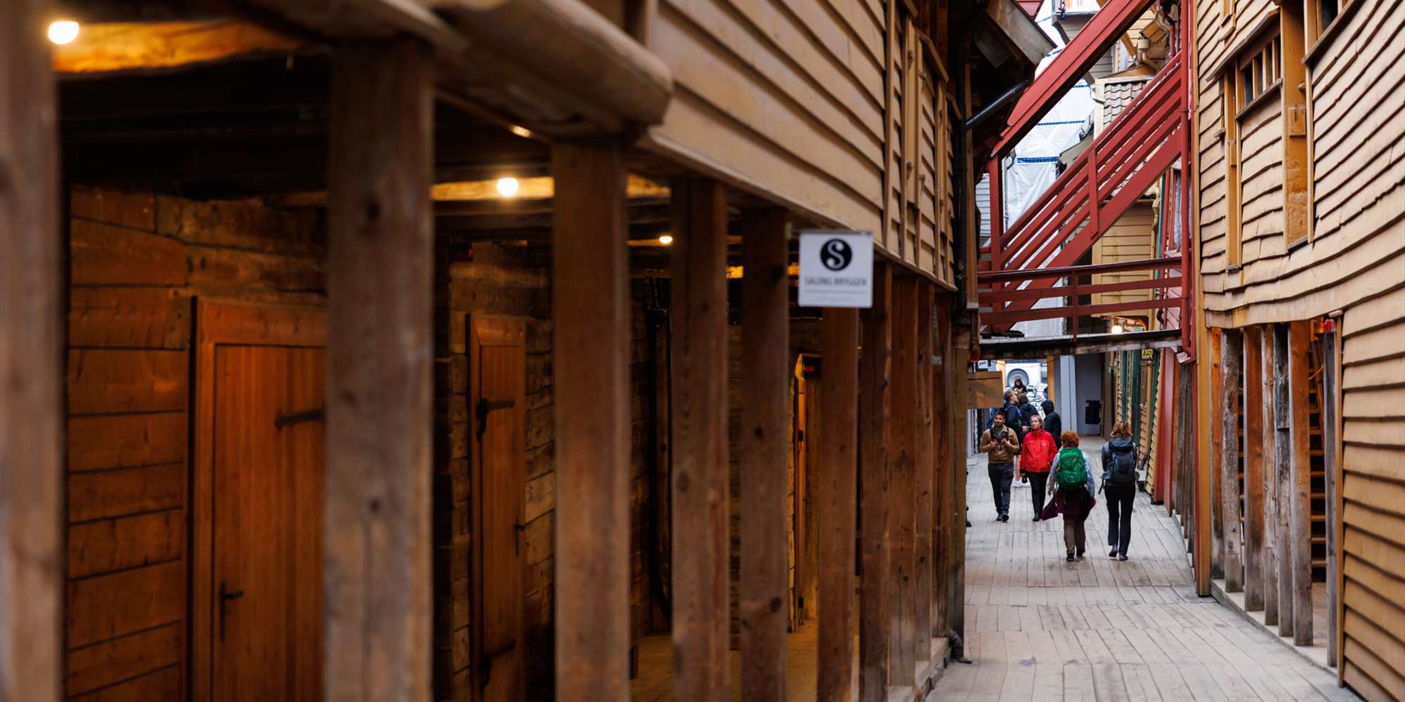 Smalgangene på Bryggen i Bergen