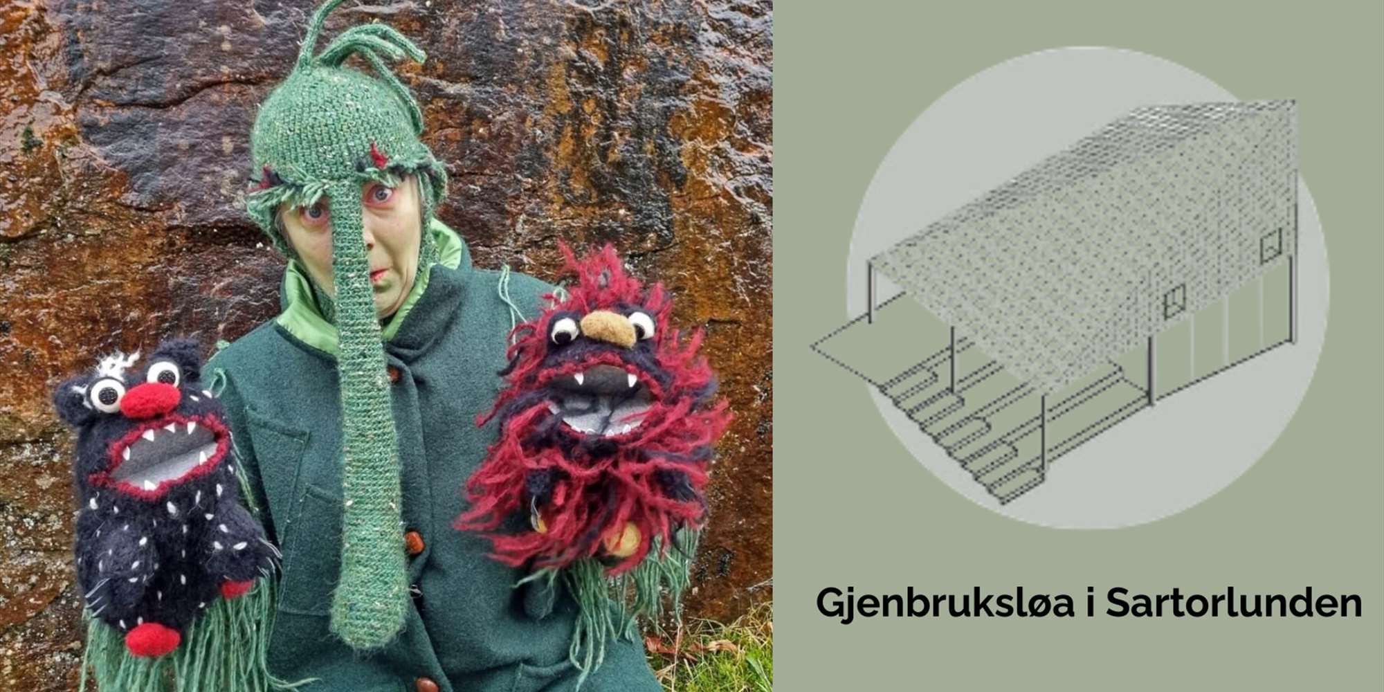 Monsterbesøk ved Gjenbruksløa
