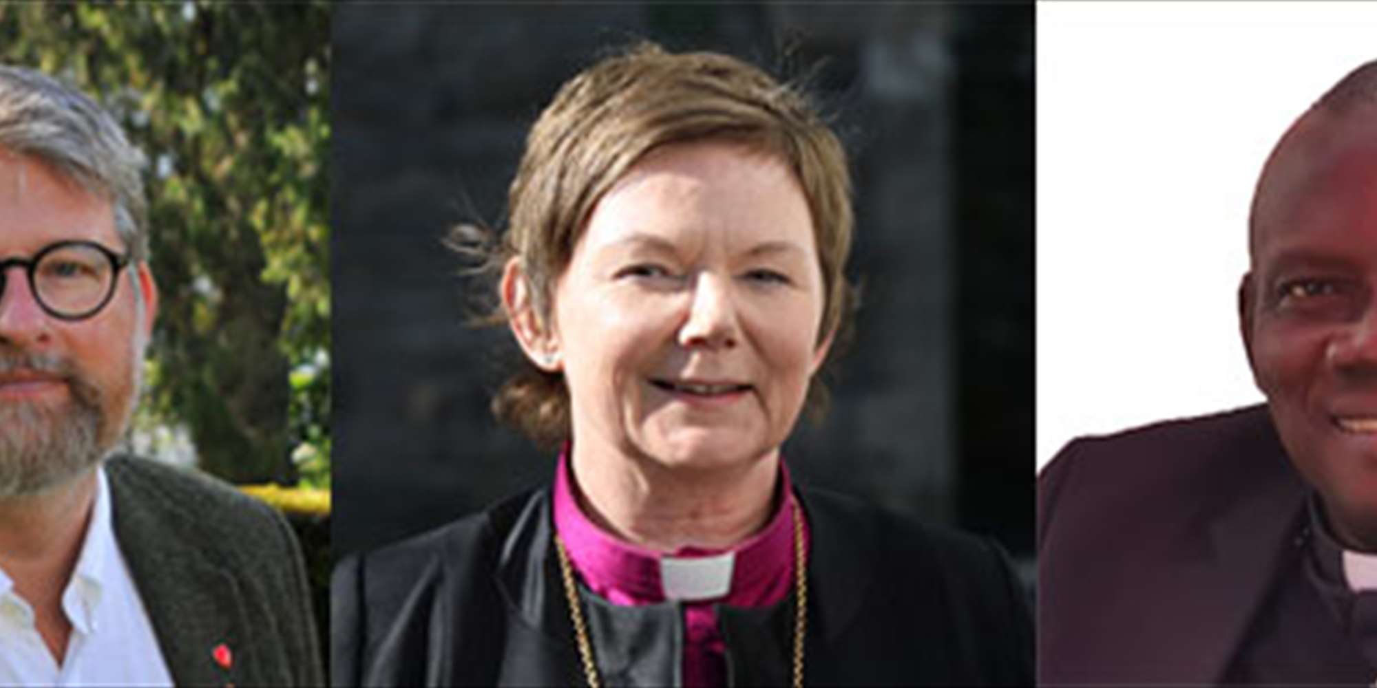 Professor (t.v.) Jørn Øyrehagen Sunde, Bishop Emmanuel Bernardino Lowi, Catholic Diocese of Torit, South Sudan and Bishop of Bjørgvin Ragnhild Jepsen