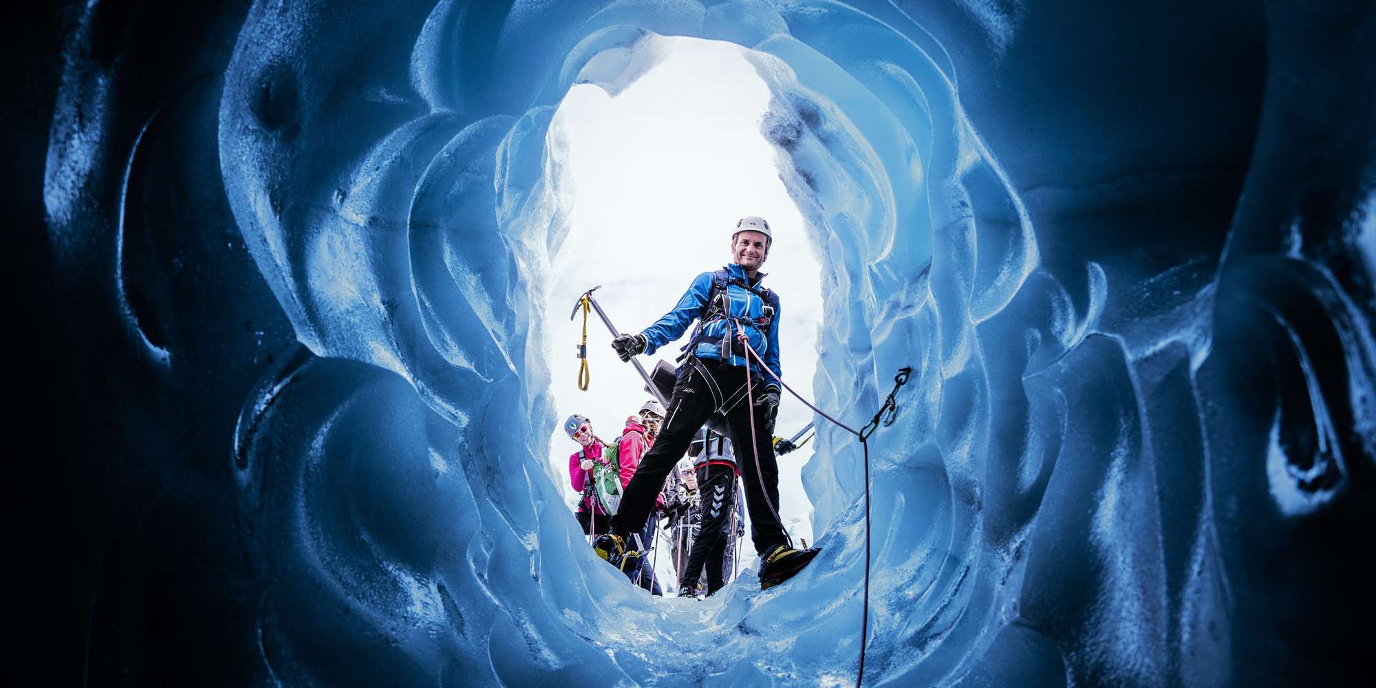 Ekstra stas når en finner istuneller på breen