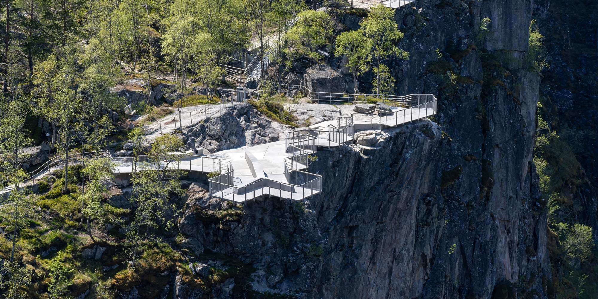 Et av platåene ved Vøringsfossen