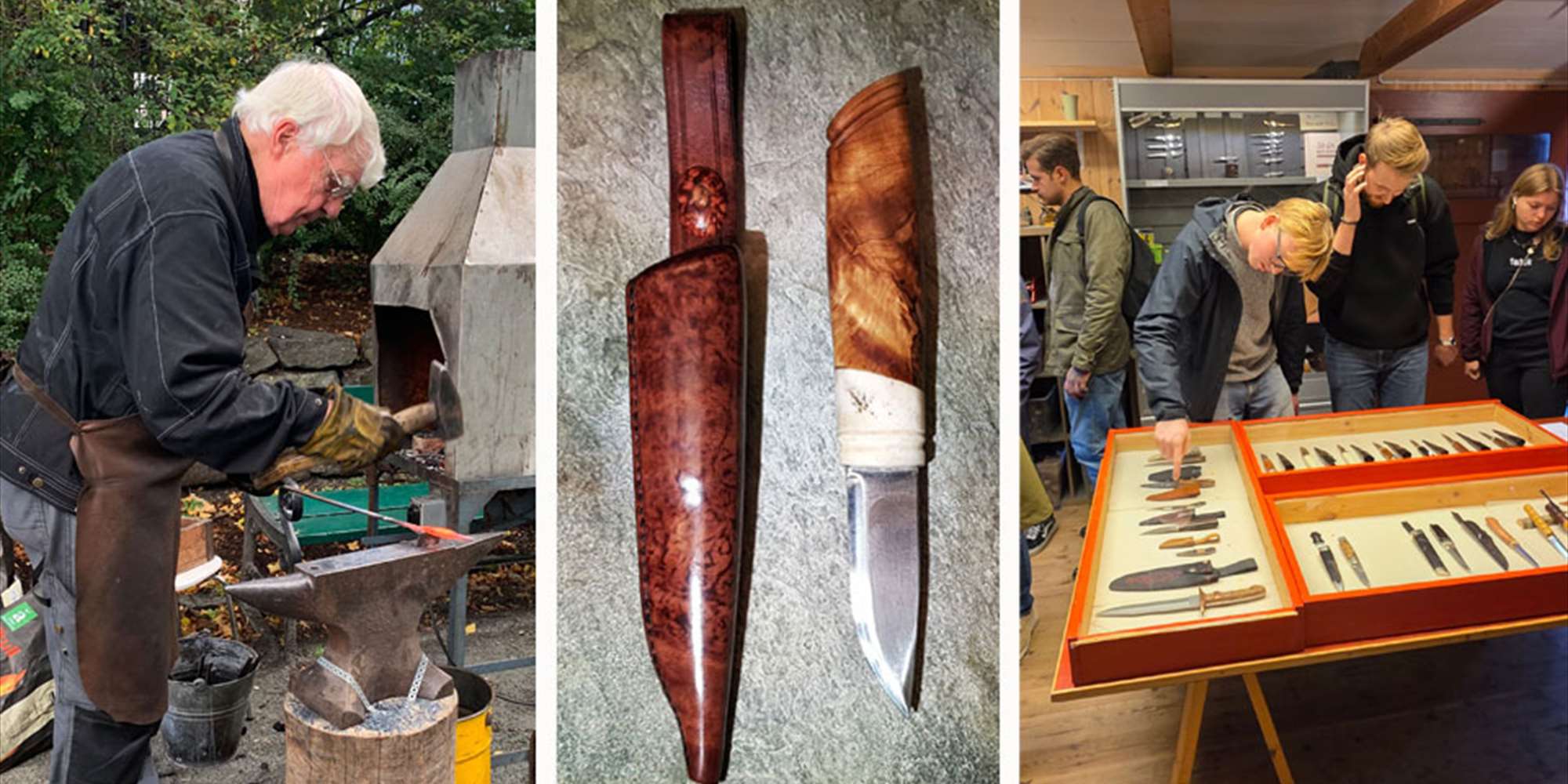 Smiing av kniver på Bryggen