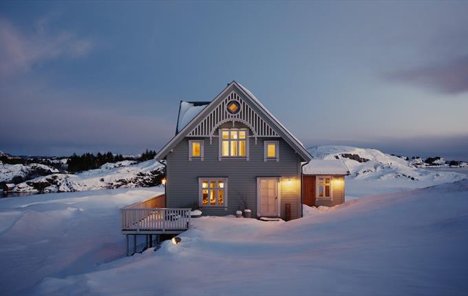 Main House in Snow