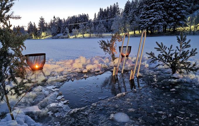 Vinterbad og kveldsmat