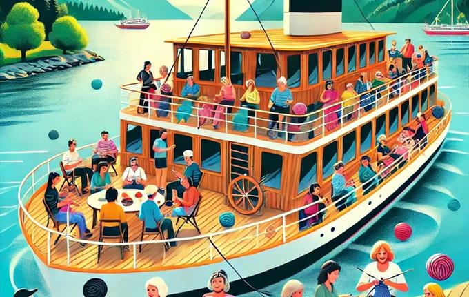 Rett & Vrang Strikkecruise ink. markedsbillett Øygarden Strikkefestival