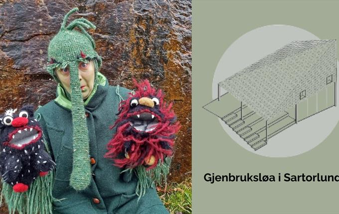 Monsterbesøk ved Gjenbruksløa