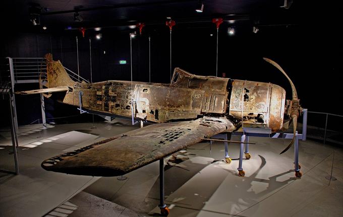 Det tyske jagerflyet gul-16 - Herdla Museum