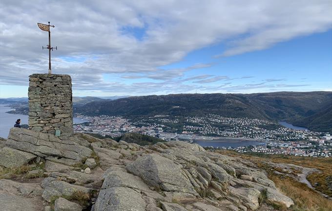 View from the top of Mount Løvstakken