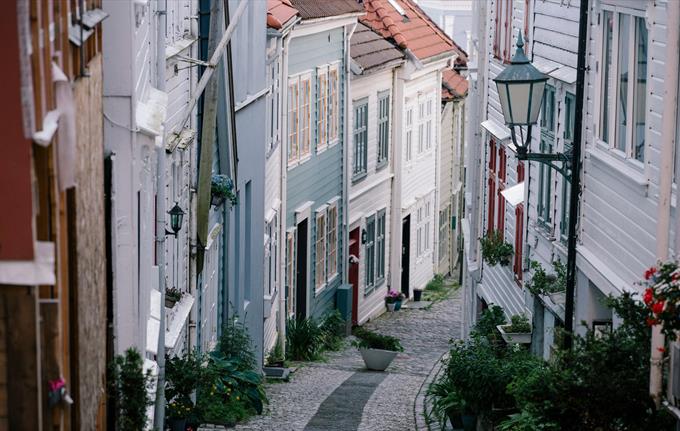 Sjarmerende trehusbebyggelse på Nordnes