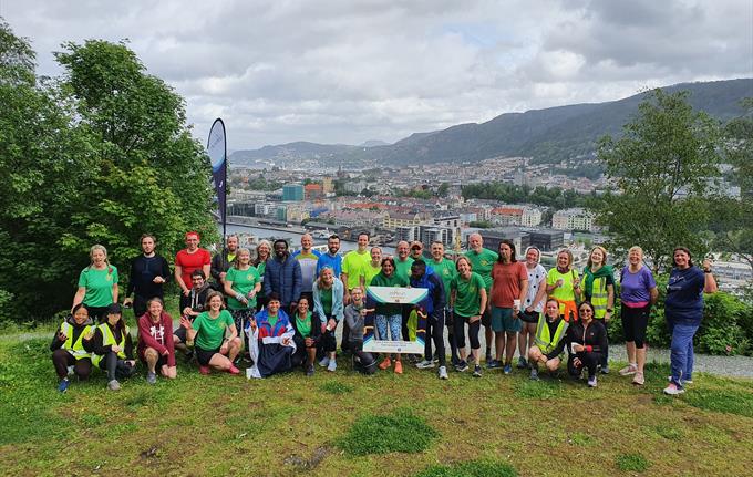 Happy parkrunners after finishing the beautiful 5K route.