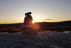 Solnedgang i fjellene