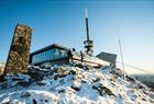 Vinter på Ulriken og Skyskraperen Restaurant