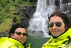 Fossefallsafari på fjordcruise i rib-båt