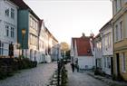 Sjarmerende trehusbebyggelse på Nordnes i Bergen