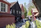 Ved inngangen til Det Hanseatiske Museum og Schøtstuene