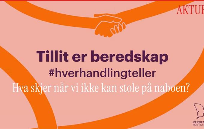 Verdensdagen for psykisk helse 2026 – Tillit og beredskap