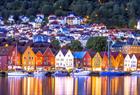 Refleksjoner på Bryggen i Bergen
