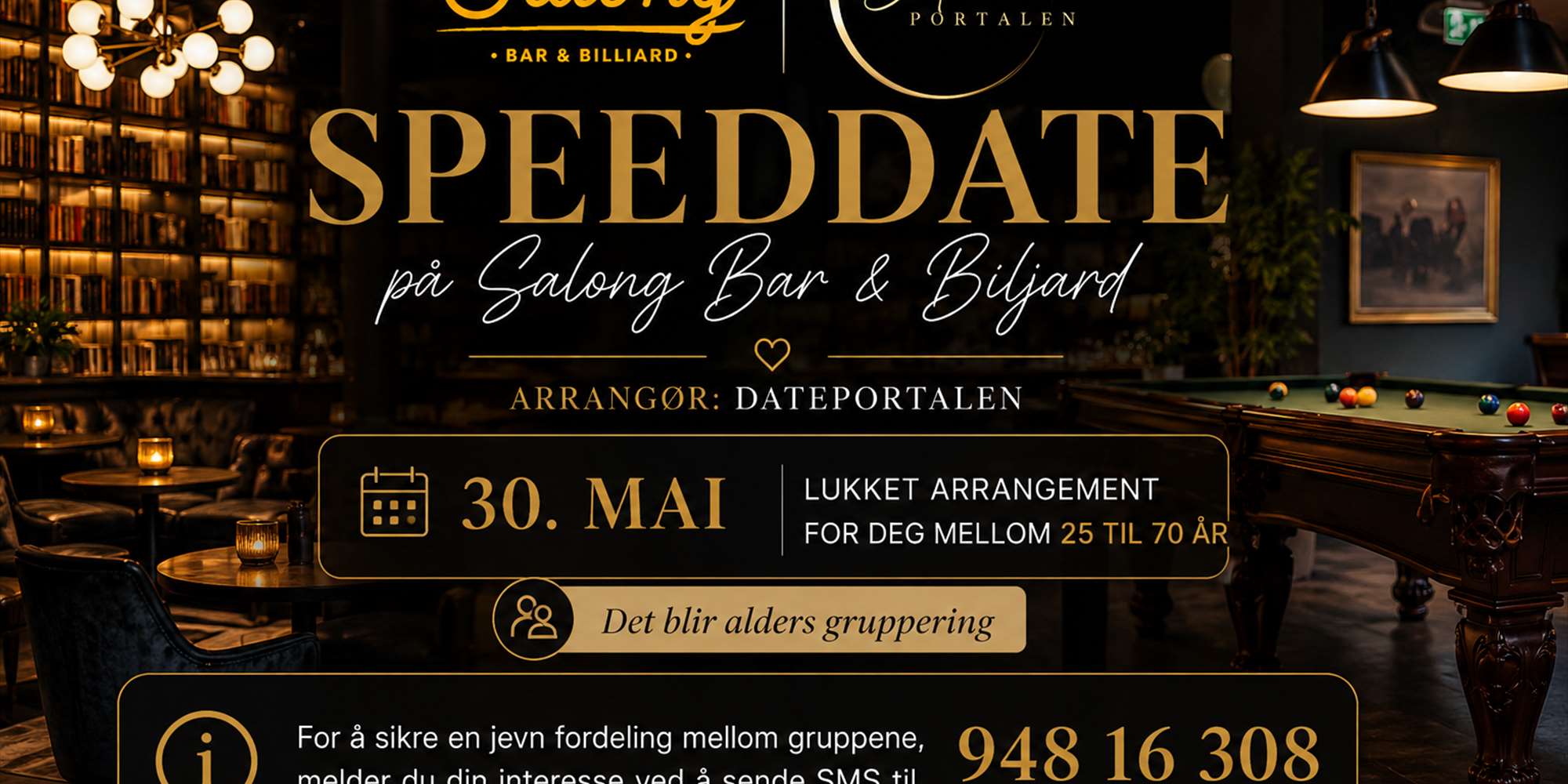 SpeedDate på Salong Bar & Biljard SpeedDate på Salong Bar & Biljard