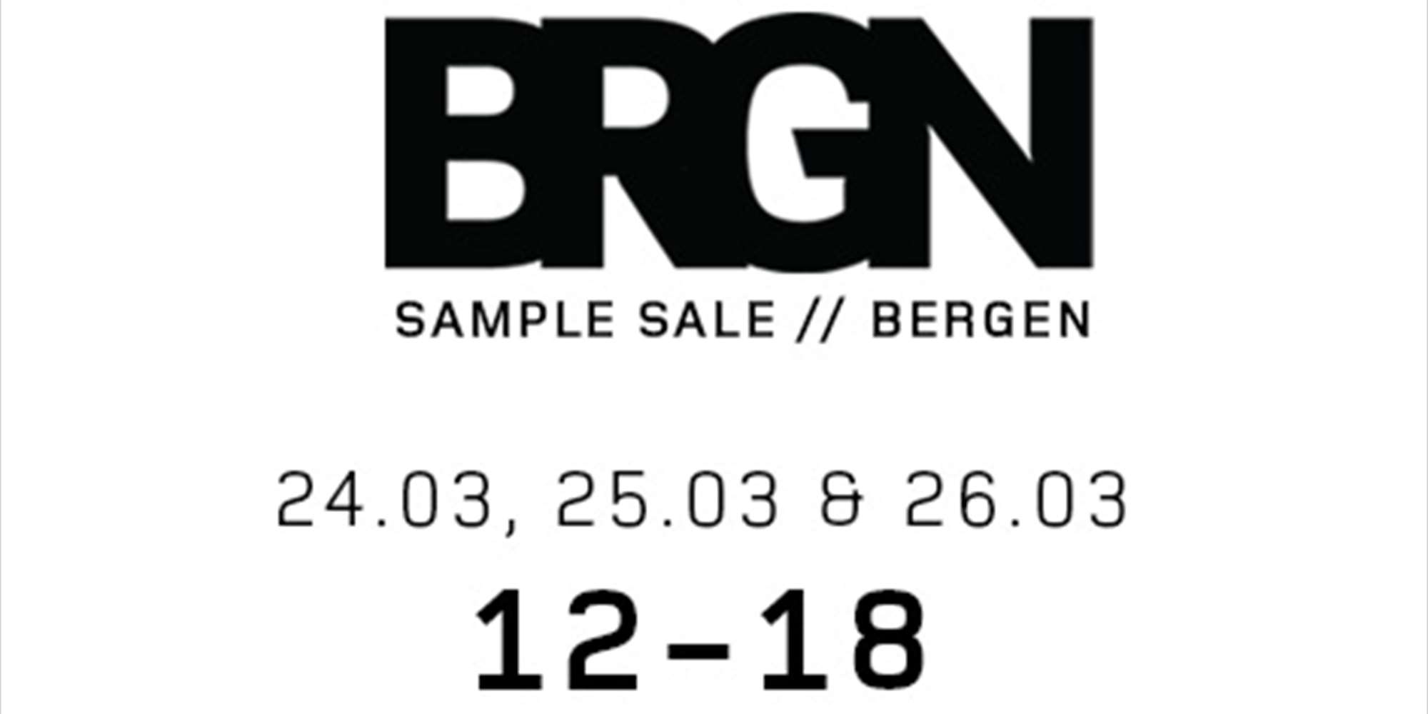BRGN Sample Sale BRGN Sample Sale
