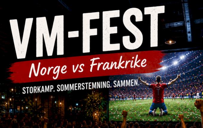 VM-FEST 2026 – Norge vs Frankrike på Scandic Bergen City