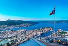 Nydelig utsikt over Bergen by
