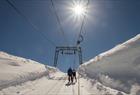 Alpinister i skiheisen Folgefonna Skisenter