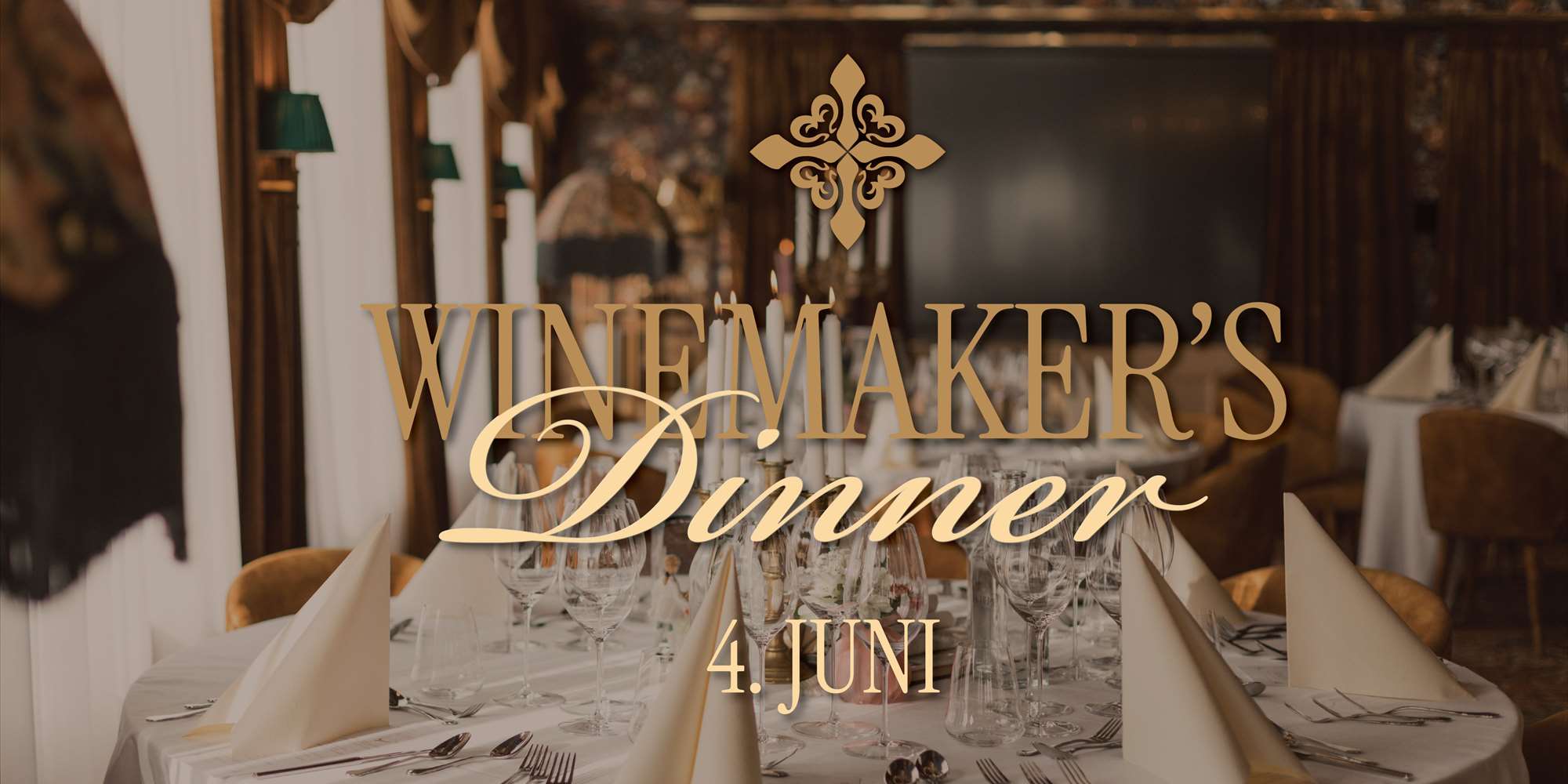Winemaker's Dinner i Charmante Skostredet Hôtel sine selskapslokaler Winemaker's Dinner i Charmante Skostredet Hôtel sine selskapslokaler
